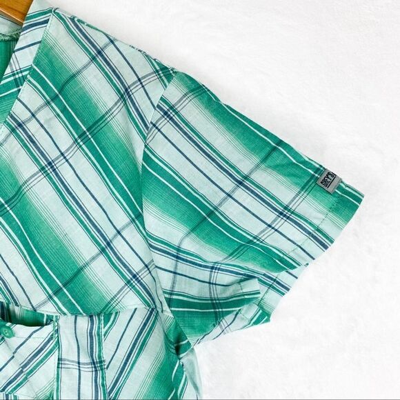 Greys Anatomy Barco Green Plaid Scrub Short Sleeve - Picture 3 of 6